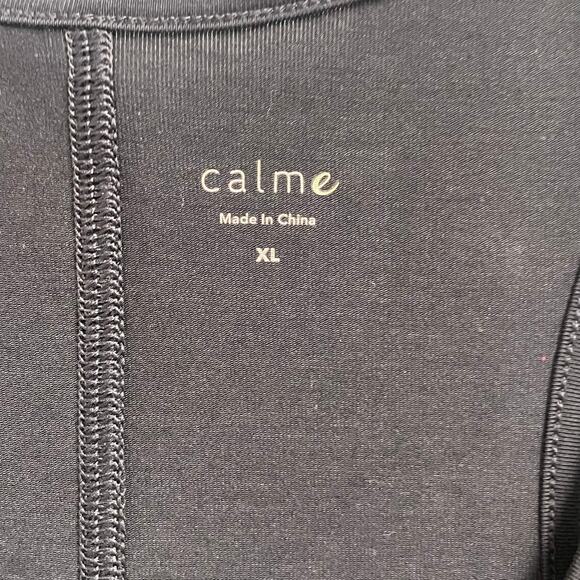 NWT Johnny Was Calme $78 Effect Racerback Tank Top Black Size XL - Picture 2 of 4